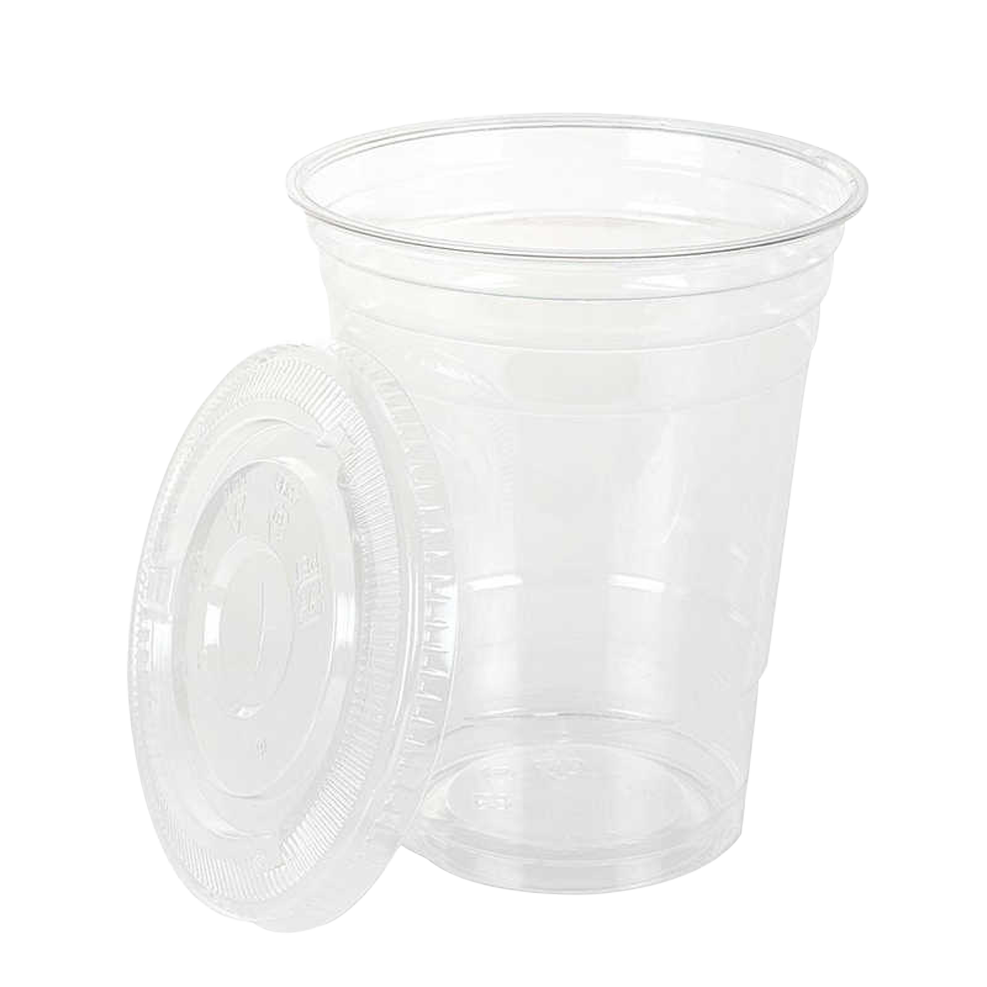 Descartables-Genta - Vasos transparentes 12, 14 y 16 con tapa.